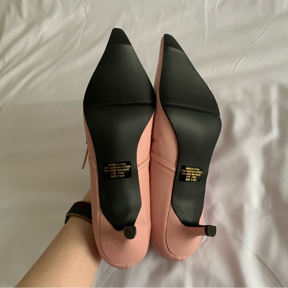 pink ruched pointy toe heels - Picture 7 of 9